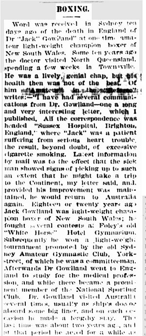 John Gowland Townsville Daily Bulletin